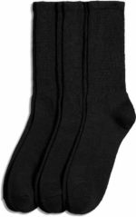 JOCKEY/SOCKS 3PK PLAIN BLACK - Image 2