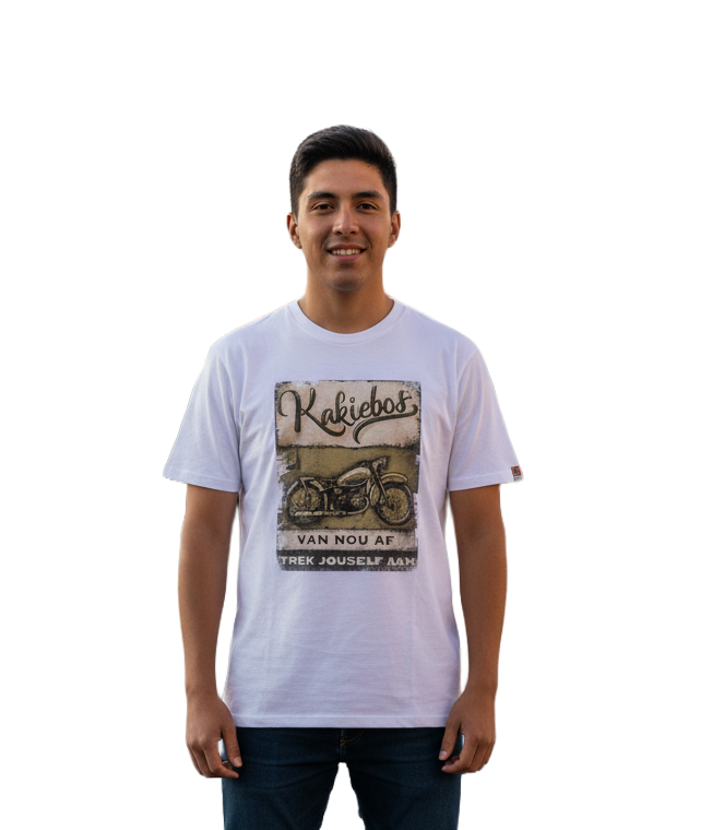 KB1022-1 KAKIEBOS/TSHIRT WHITE KBMT032 - Image 1