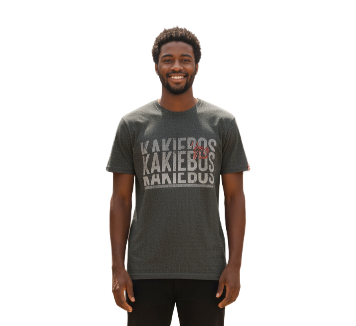 KB1026-1 KAKIEBOS/TSHIRT GREEN MELANGE KBMT016 - Image 1