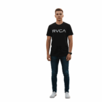 RVCA/TSHIRT BLK WHITE