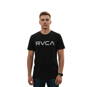 RVCA/TSHIRT BLK WHITE