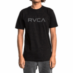 RVCA/TSHIRT BLACK RVPTM10324 DK GREY LOGO