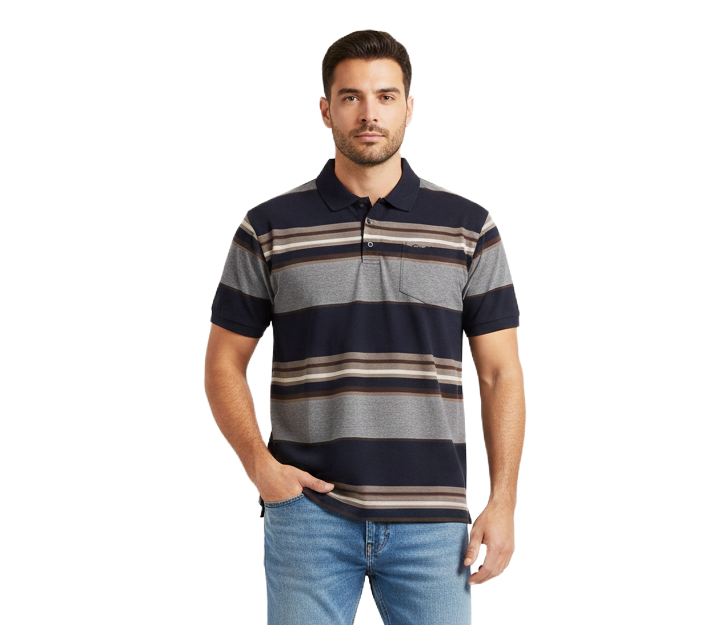 STER453-1 STERLING/GOLF T 34 NAVY BROWN KHAKI STRIPE 9096870 - Image 1