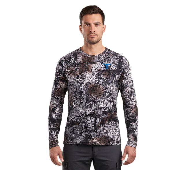 WIL220-1 WILDEBEES/LS TSHIRT BARK CAMO - Image 1