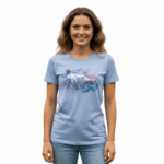 WILDEBEES/LADY TSHIRT TIFFANY BLUE WLA087 INFINITY FOIL