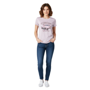 WILDEBEES/LADY TSHIRT FOG WLA101 PINK CADILLAC