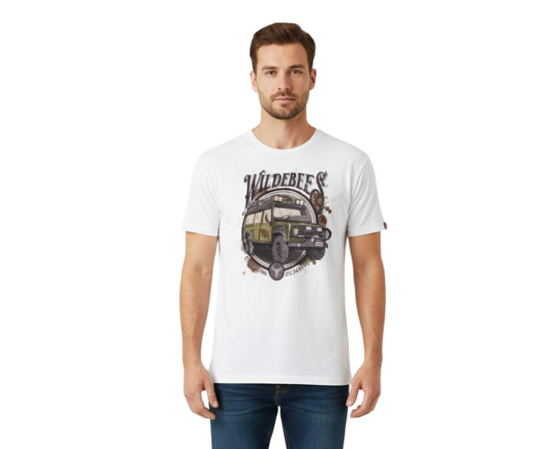 WIL345-1 WILDEBEES/TSHIRT WHITE WMA157 WB OFFROAD - Image 1