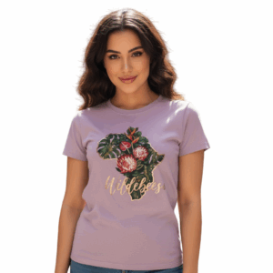 WILDEBEES/LADY TSHIRT LILAC ASH MELANGE WLA081 TROPICAL AFRICA