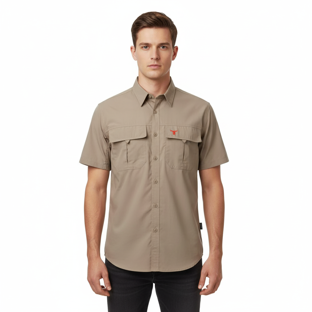 WIL242-1 WILDEBEES/SHIRT VENT KHAKI WBM326 - Image 1