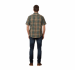 WILDEBEES/SHIRT CHECK SAGE OLIVE TEAL WBM515 - Image 2
