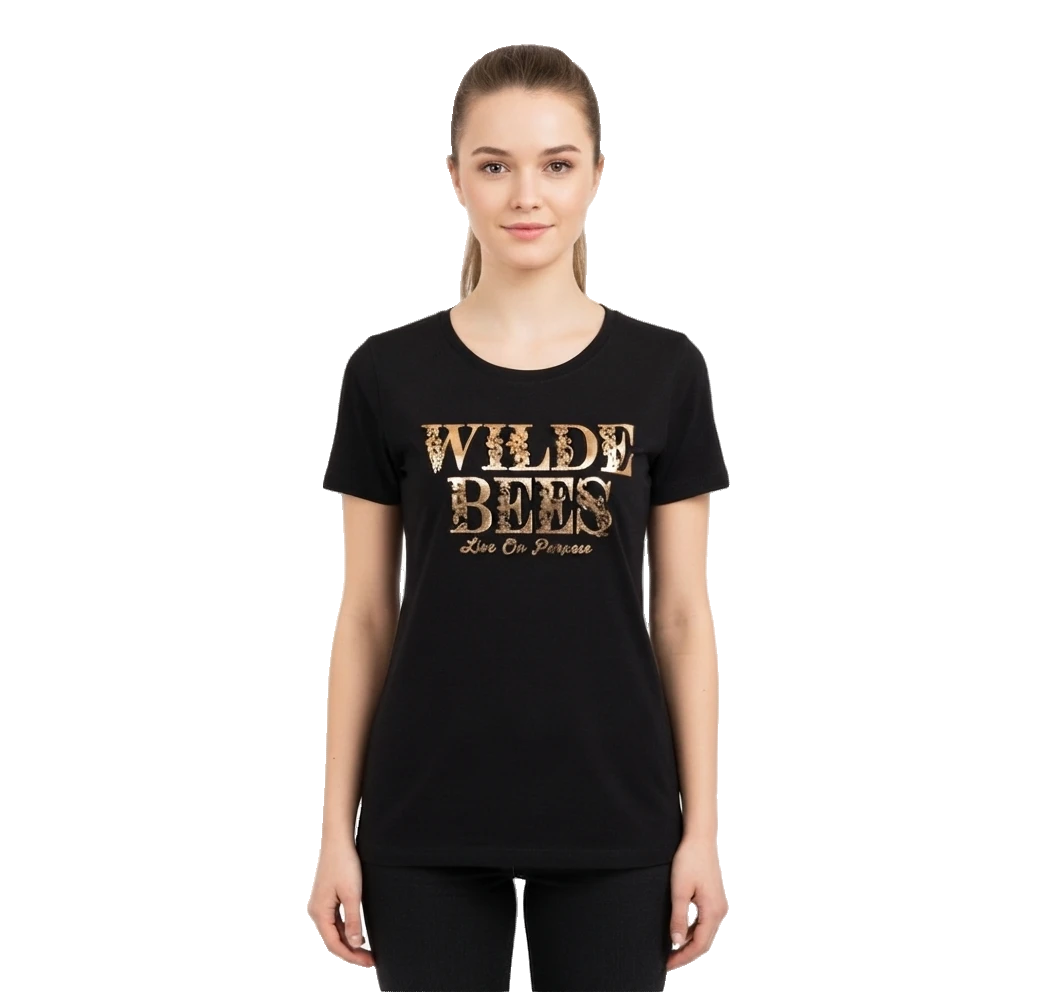 WIL393-1 WILDEBEES/LADY TSHIT BLACK WLA156 ENTWINED FOIL - Image 1