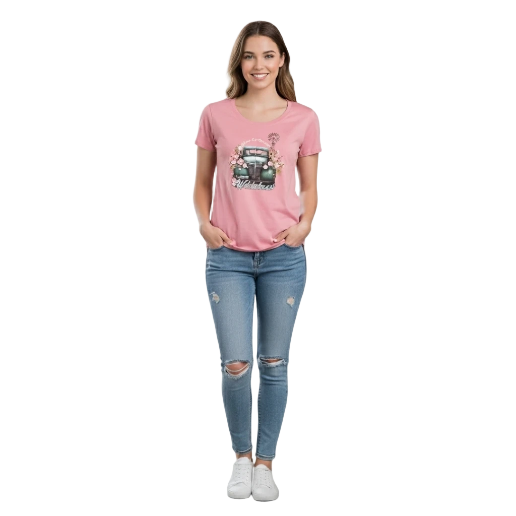 WIL395-1 WILDEBEES/LADY TSHIRT CAMEO WLA160 FARMERS MARKET - Image 1