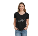 WILDEBEES/LADY TSHIRT BLACK WLA179 FREE STYLE EMBROIDERY