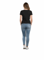 WILDEBEES/LADY TSHIRT BLACK WLA179 FREE STYLE EMBROIDERY - Image 2