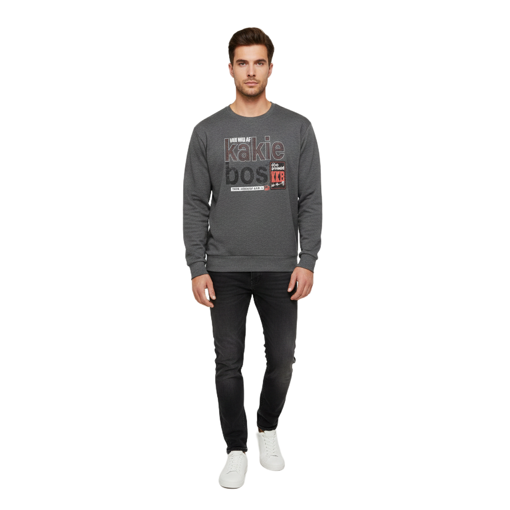 KB1058-1 KAKIEBOS/SWEATER CHARCOAL MEL KBMF515 - Image 1