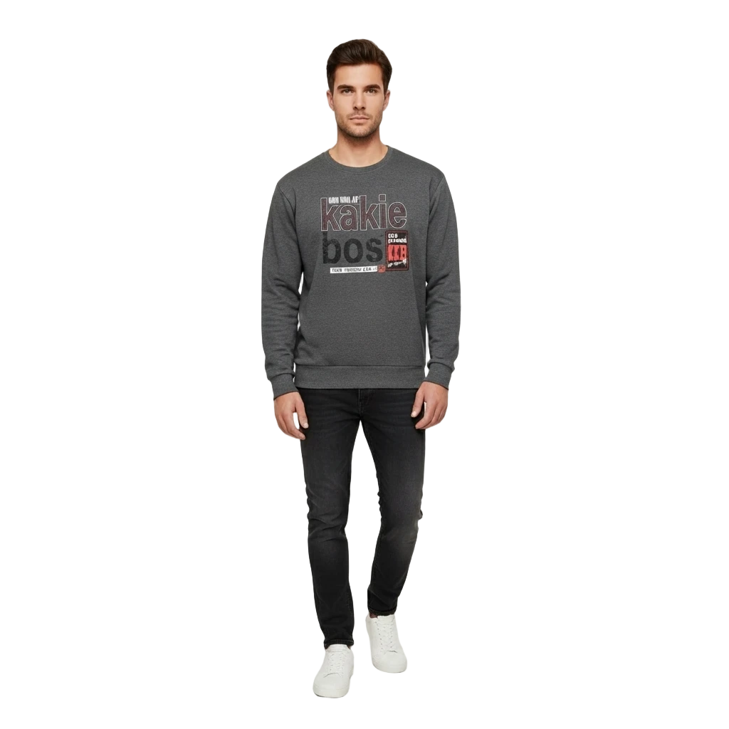 KB1058-1 KAKIEBOS/SWEATER CHARCOAL MEL KBMF515 - Image 1