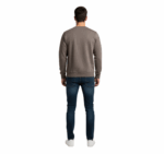 WILDEBEES/SWEATER LT OLIVE MELANGE WMA296 - Image 2