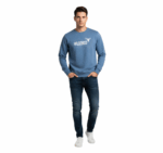 WILDEBEES/SWEATER MID BLUE MELANGEWMA296