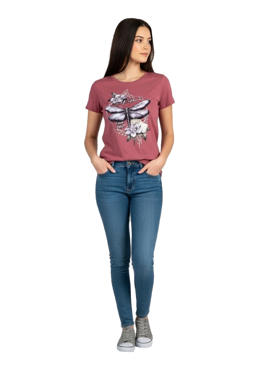 WIL409-1 WILDEBEES/TSHIRT BURNT RUBY WLA175 - Image 1