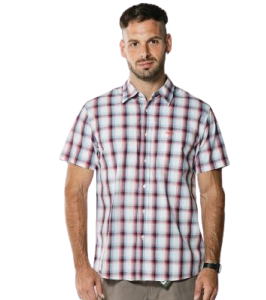 JEEP/SHIRT CHECK ROOIBOS/GOOD GREY/RED