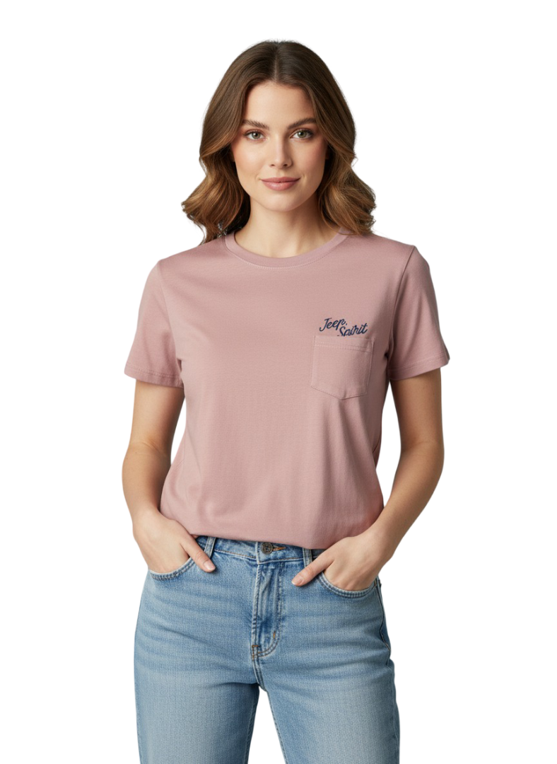 J2283-1 JEEP/LADY TSHIRT PINK - Image 1