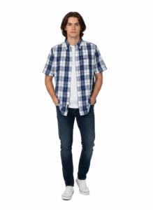 JEEP/SHIRT BLUE WHITE GREEN