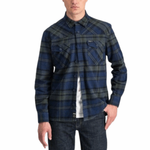 JEEP/LS SHIRT FLANNEL GRN NVY