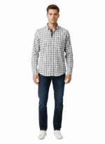 STERLING/LS SHIRT BEIGE CHECK