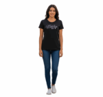 WILDEBEES/LADY TSHIRT BLACK WLA015 SCRIPTY