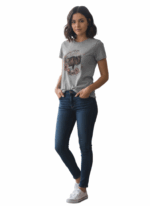 WILDEBEES/LADY TSHIRT WREATH GREY MEL WLA018