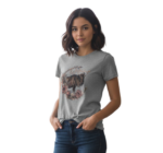 WILDEBEES/LADY TSHIRT WREATH GREY MEL WLA018