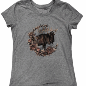 WILDEBEES/LADY TSHIRT WREATH GREY MEL WLA018