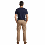 WILDEBEES/CARGO PANTS KHAKI STRETCH WBM702 - Image 2