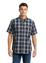 STERLING/SHIRT SS CHECK NAVY/BEIGE 39