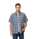 STERLING/SHIRT SS CHECK BLUE/BLACK 34