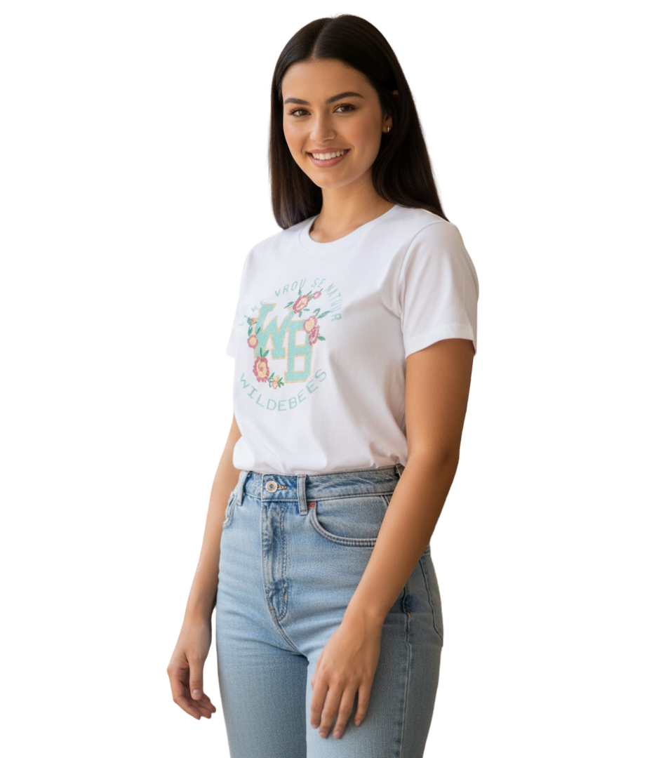 WIL156-1 WILDEBEES/LADY TSHIRT WHITE - Image 1