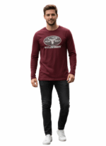 WILDEBEES/TSHIRT OVAL MESH L/SLV REDWOOD WBM057