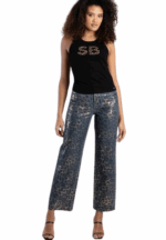 SISSYBOY/VEST BLACK T32762 BLING LOGO RACER - Image 3