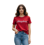 SISSYBOY/TSHIRT RED T32625 BLING LOGO
