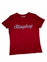 SISSYBOY/TSHIRT RED T32625 BLING LOGO