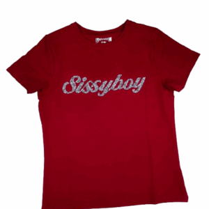 SISSYBOY/TSHIRT RED T32625 BLING LOGO