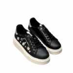 SISSYBOY/SHOES SH1414 BLACK PLATFORM WITH GEM DETAIL - Image 2