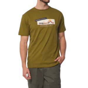 JEEP/TSHIRT OLIVE FASHION GRAPHIC JMS25004