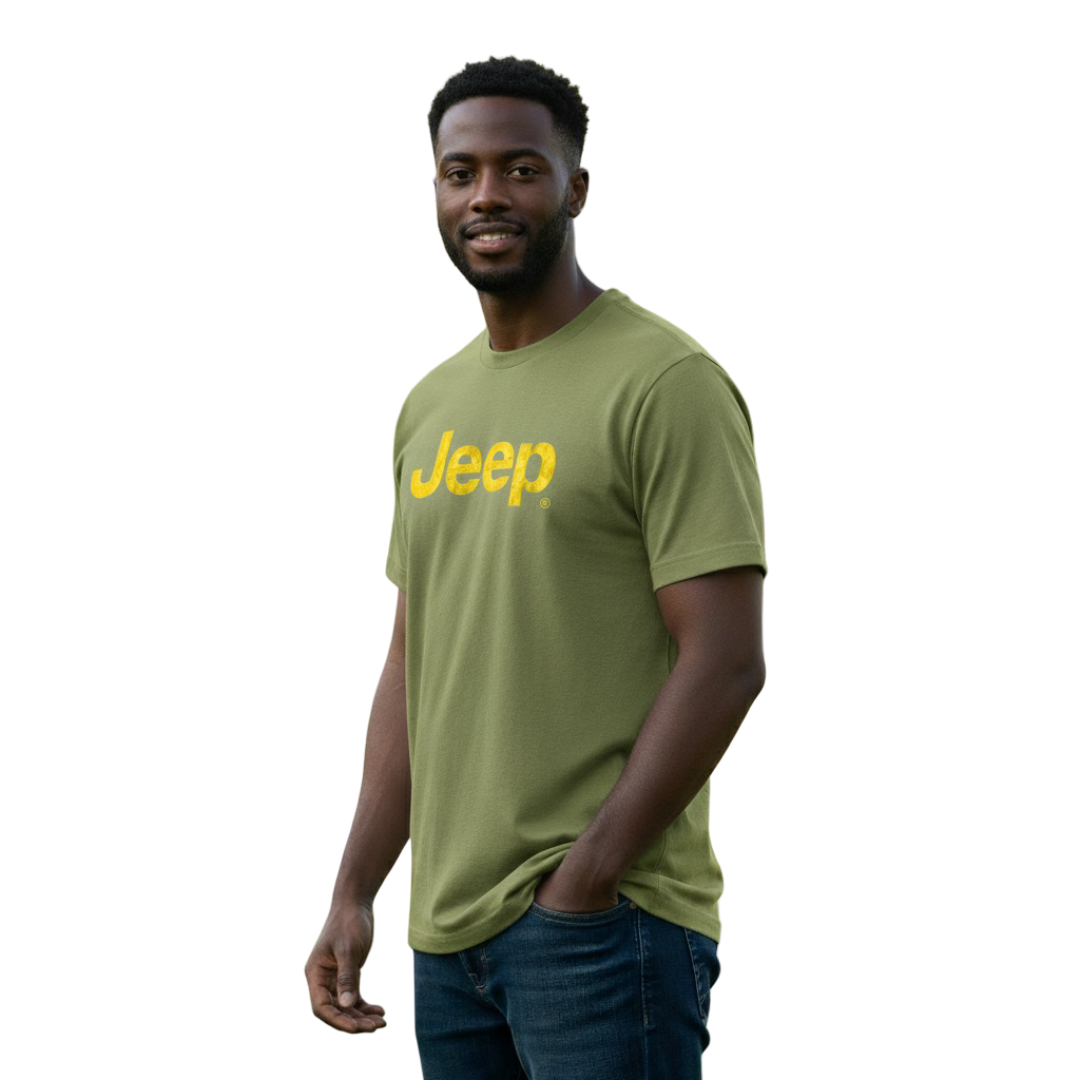 J2626-1 JEEP/TSHIRT OLIVE GRAPHIC TEE JMS25037 - Image 1
