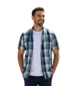 JEEP/SHIRT GREEN CHECK JMS25087