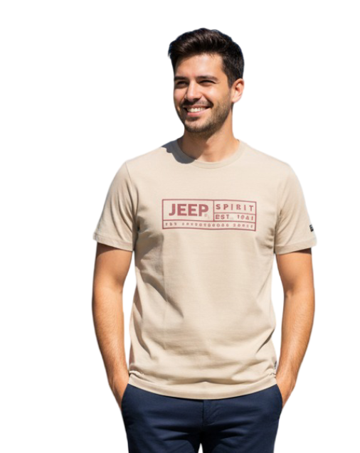 J2654-1 JEEP/TSHIRT KHAKI JMS25011 - Image 1