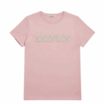 SISSYBOY/TSHIRT PALE PINK T32579 WITH PEARL AND BLING LOGO - Image 4