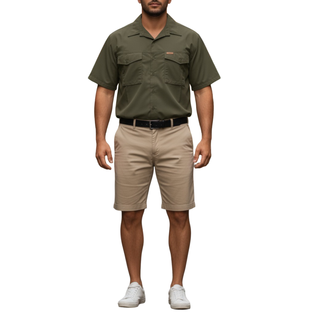 STER441-1 STERLING/SHIRT ADVENTURE PLAIN OLIVE 3185119 41 - Image 1