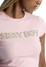 SISSYBOY/TSHIRT PALE PINK T32850 WITH PINK AND PEARL TRANSFER - Image 3