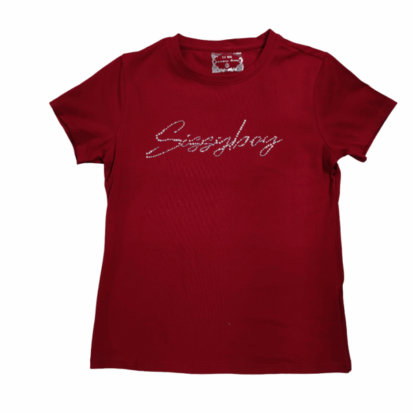SISSYBOY/TSHIRT RED T32848 WITH PEARL AND BLING - Image 1